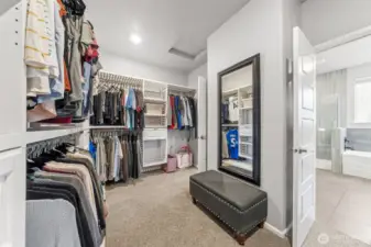 Giant walk in closet in Primary