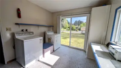 Light filled laundry/utility room.