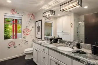 The full bath has been remodeled and is beautiful.