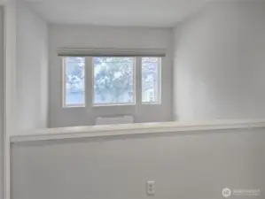 High ceilings allow for so much light in this unit with views to the living room.