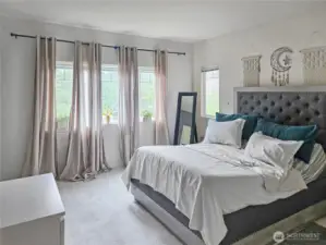 Very large primary bedroom with South facing window.