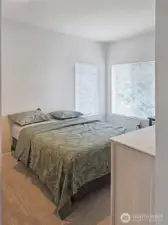 Second bedroom that can accommodate a large bed and furniture!