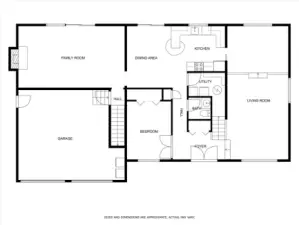 This was the original layout of the home.  No add-ons or converted attics.  Room off the entry works as a great office, or a 7th bedroom!