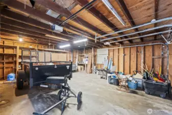 interior of two car garage
