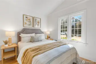 Peaceful upper bedroom.