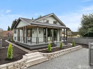 The wraparound deck is an entertainer's delight in the warmer months here in the PNW