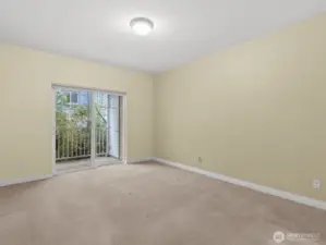 The primary suite also has balcony access and has plenty of room for all of your furniture.