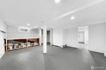 This space could be finished off to make for a great office or workout rooms