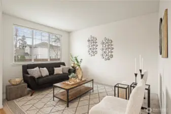 Living room sits to the left as you enter