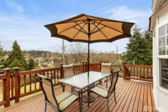 Deck with Happy Valley view on 9,000 sqft lot