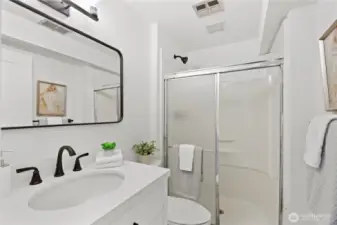 Remodeled en suite bathroom in bedroom 3