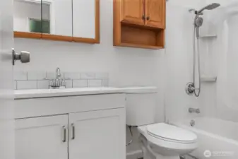 Updated full bathroom.