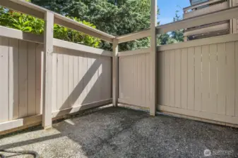 Step out to your private, fully enclosed patio.
