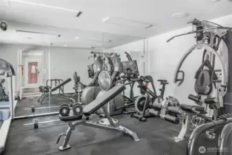 Exercise room, too!