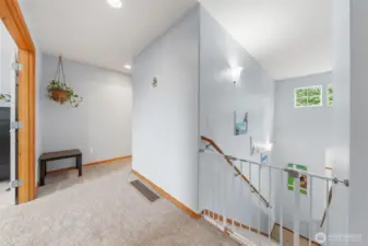 upstairs