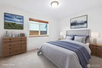Downstairs Bedroom (virtually staged)