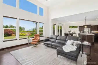 Light-filled with floor-to-ceiling windows