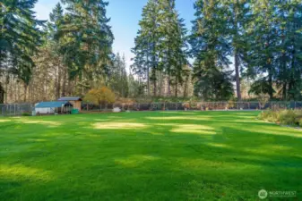 Notice how level this entire property is. And fully fenced in.