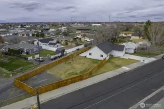 This home sits on a larger, corner lot
