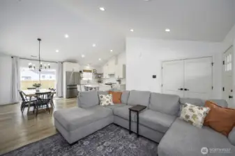 This shows the openness of this multi-space great room