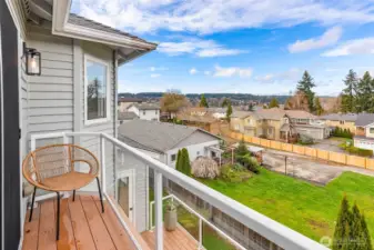 View deck off primary bedroom.