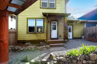 Back of house is totally fenced.