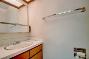 Half Bathroom on the main level.