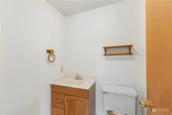 Half bath right off kitchen