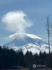 Spectacular Mt. Rainier view from the upstairs primary bedroom!