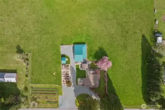 Ariel view of 5 acre property.