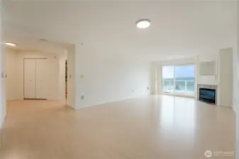 Great Room with Views Out to the Lake and Mountains