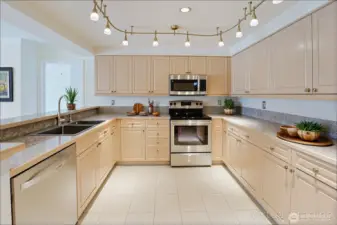 Kitchen with Stainless Appliances and Tile Flooring