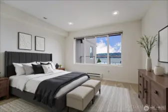 Guest Bedroom with Expansive Views (virtual staging idea 2)
