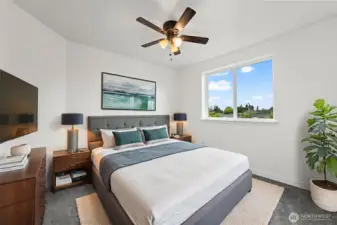 Virtually Staged Second Bedroom