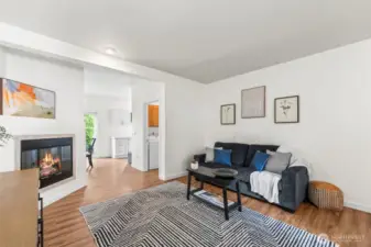 Living and Fireplace