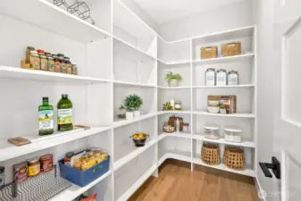 Full walk in pantry!