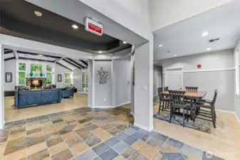 Community clubhouse has both a dining area and large living area for all of your events.