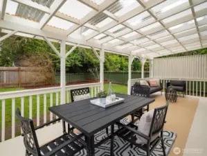 Patio is so large you can entertain and relax!