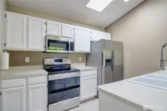 New appliances and a skylight over the kitchen to keep things bright.