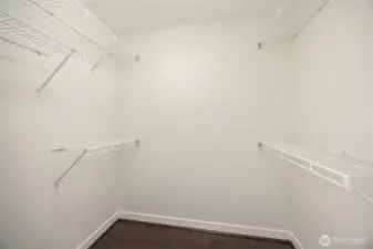 Full walk in closet.