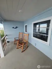 Rocking on the Front Porch gazing out over The Canal and Olympics