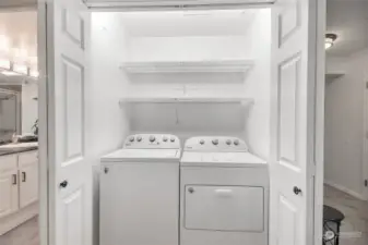 Side by side washer/dryer.