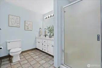 Primary bathroom.