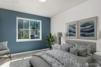 (Virtually Staged) Bedroom 2 on the Floorplan