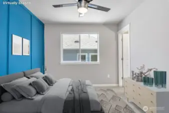 (Virtually Staged) Bedroom 4 on the Floorplan