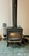 Nice wood-burning fireplace to keep you comfy and cozy on those cooler evenings