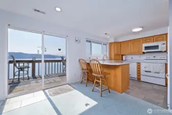 The kitchen, with that fantastic view!