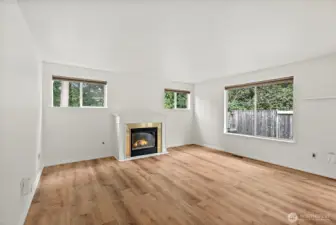 Living Room with gas fireplace. 17'x15'