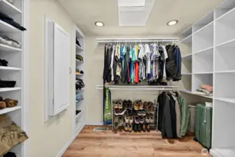 Walk-in closet.