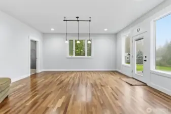 Secondary living room or flex space. Brazilian Cherry hard wood floor.